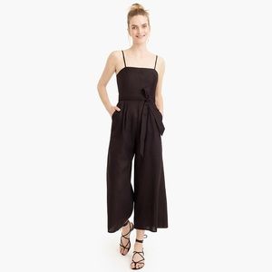 J. Crew Tie Waist Linen Jumpsuit sz 6p